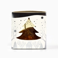 Новогодняя свеча гелевая в стакане с декором внутри &laquo;Новый год: Глинтвейн&raquo; 5 х 5 х 6 см