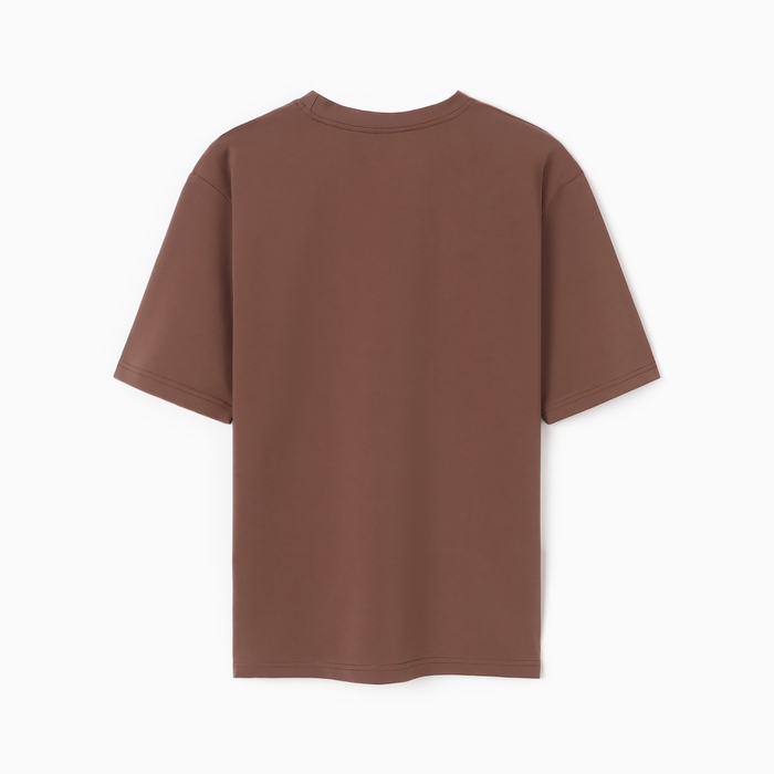 Футболка женская однотонная MINAKU: One Most Brand цвет коричневый, размер 52 Футболка женская однотонная MINAKU: One Most Brand цвет коричневый, размер 52