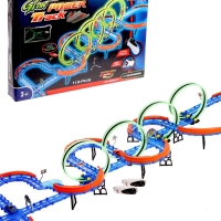 Автотрек &laquo;Стремительный мир&raquo;, радиоуправление, 2 машинки, мёртвая петля, свет