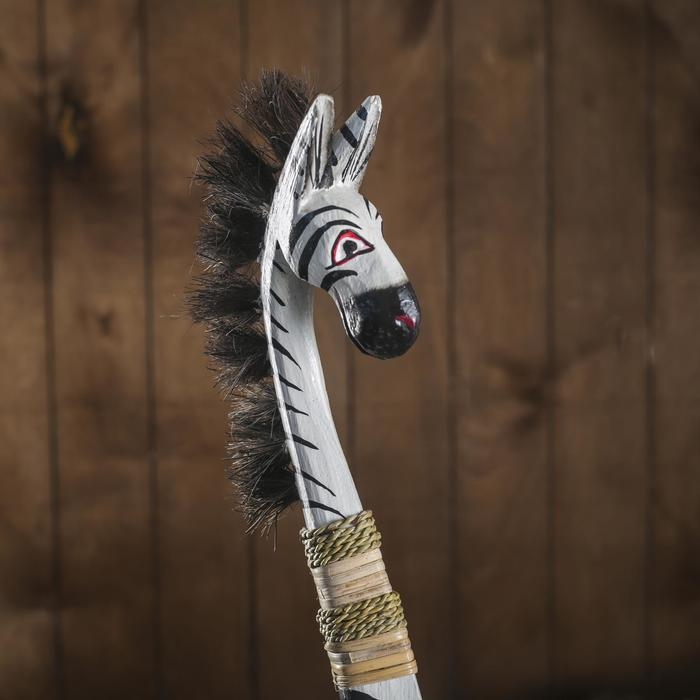 Сувенир дерево "Зебра с ошейником" 80 см