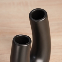 Керамическая ваза декоративная настольная &laquo;Уэйн&raquo;, для цветов, сухоцветов, d-4 см, 17.5&times;13 см, чёрный