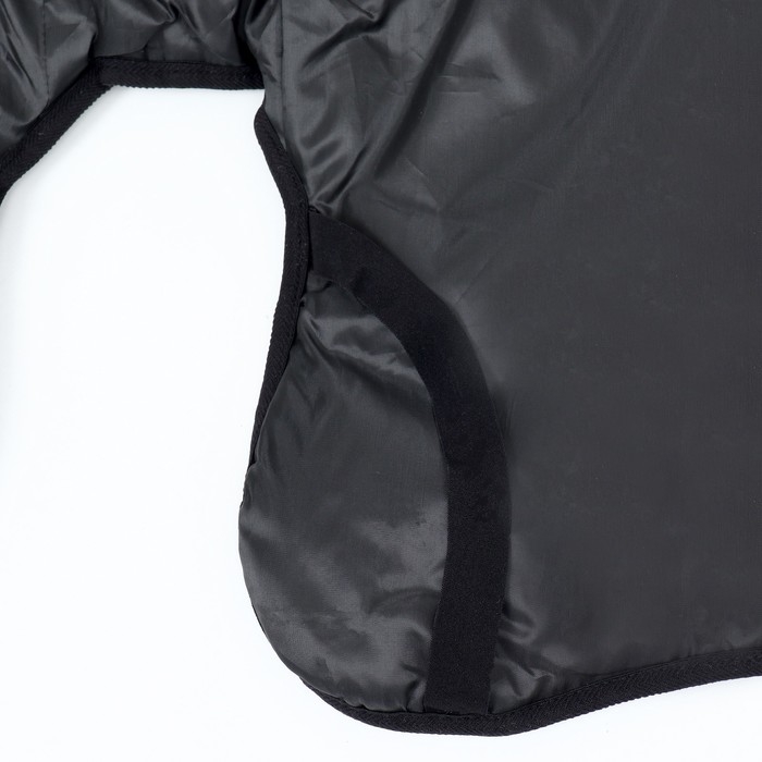 Куртка для больших собак, мембрана, XL (ДС 40, ОШ 41, ОГ 56 см), серо-чёрная