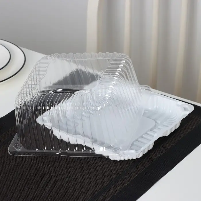Крышка для тортницы пластиковая одноразовая ИП-43, 18,5&times;18,5&times;10,5 см, внутренний 16&times;16&times;10 см, 480 шт/уп