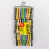 Прищепки бельевые на подвеске &laquo;Кубаночка&raquo;, 8 см, 45 шт, цвет МИКС