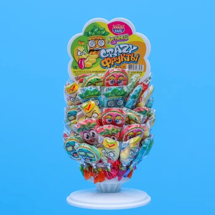 Карамель на палочке &laquo;Лизунец Crazy Фрукты&raquo; 15 г