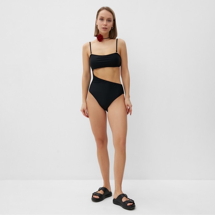 Купальник слитный женский MINAKU цвет чёрный, размер 46