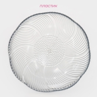 Блюдо Доляна &laquo;Лёгкость&raquo;, d=19 см, цвет прозрачный