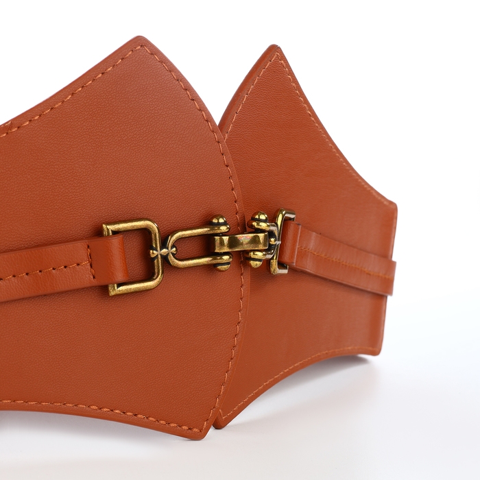 Ремень женский, ширина 12 см, цвет рыжий