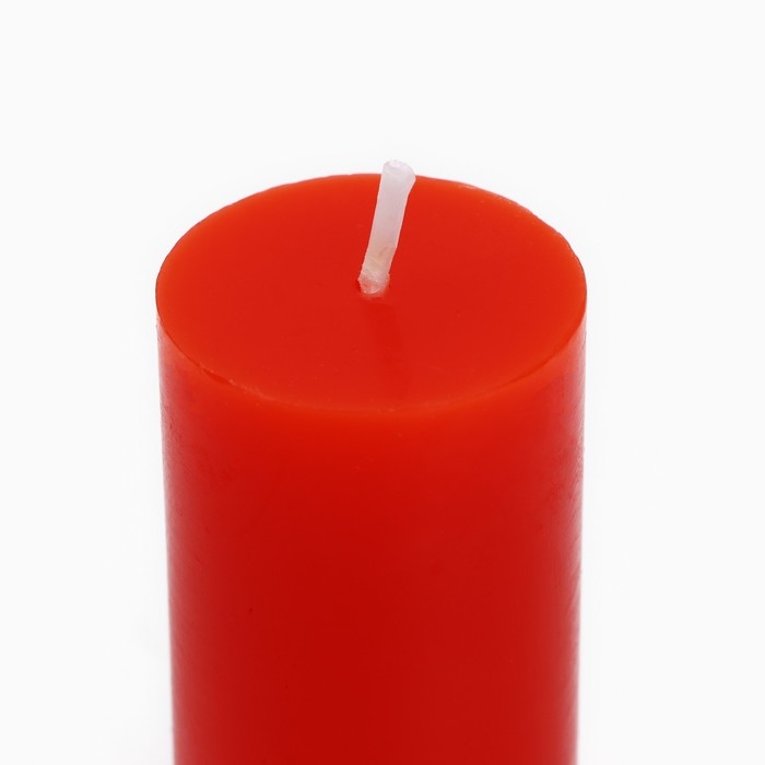 Новогодняя свеча-столбик интерьерная &laquo;Новый год: Счастья В Новом Году&raquo;, клубника , 3 x 7,5 см