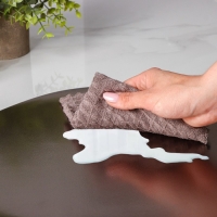 Салфетки сервировочные на стол Доляна &laquo;Спутник&raquo;, d=38 см, 4 шт, двусторонние, цвет металлический/чёрный