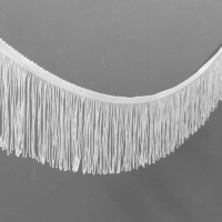 Тесьма декоративная &laquo;Бахрома&raquo;, 10 см, 5 &plusmn; 0,5 м, цвет белый