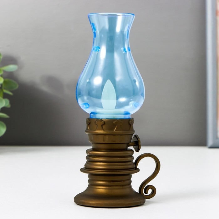 Ночник Ночник "Керосиновая лампа малая" свеча LED от батареек 3хLR44 5,5х5,5х14 см RISALUX