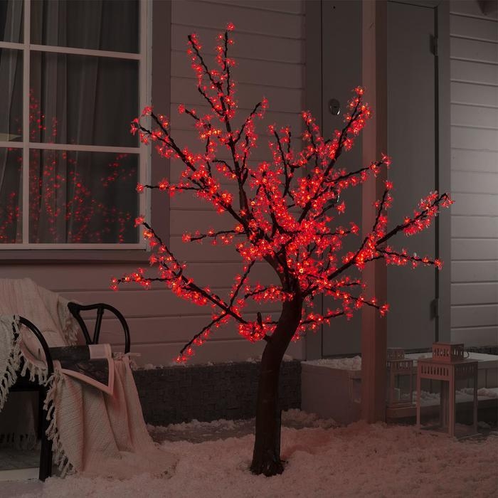 Светодиодное дерево &laquo;Сакура&raquo; 1.8 м, 768 LED, постоянное свечение, 220 В, свечение мульти (RGB)