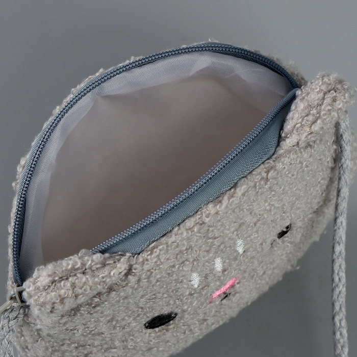 Мягкая сумка «Кошечка». цвет серый Мягкая сумка «Кошечка». цвет серый