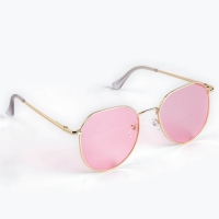 Очки солнцезащитные "OneSun", дужка 13 см, ширина 13 см, линза 4.5 х 5 см, розовые