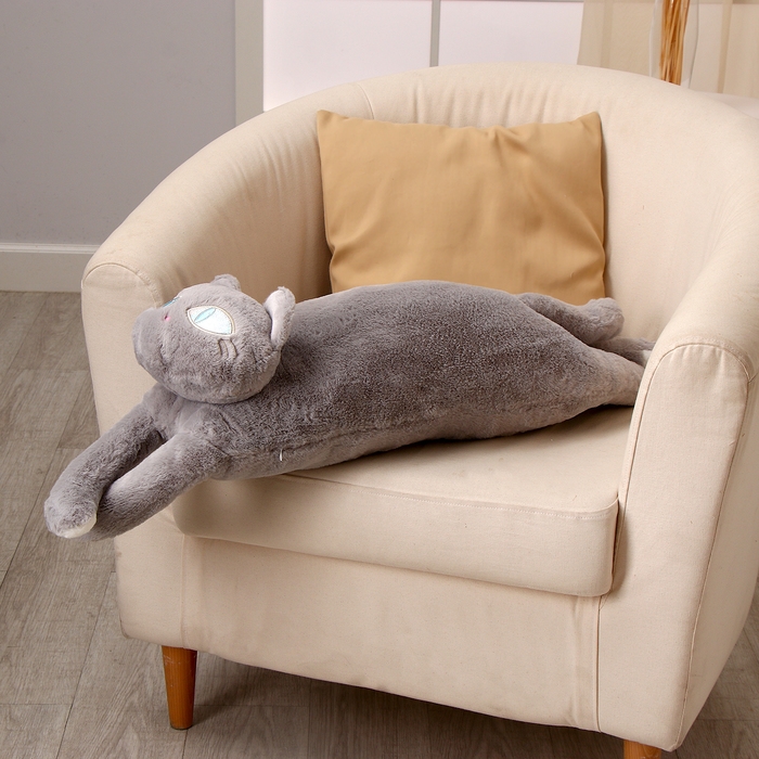 Мягкая игрушка «Кот», 90 см, цвет серый Мягкая игрушка «Кот», 90 см, цвет серый