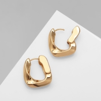 Серьги металл &laquo;Богема&raquo; изгиб, цвет золото