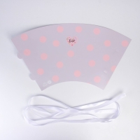 Переноска для цветов круглая на лентах &laquo;With love&raquo;, 15 &times; 23.3 &times; 7.5 см, &Oslash; 15 см