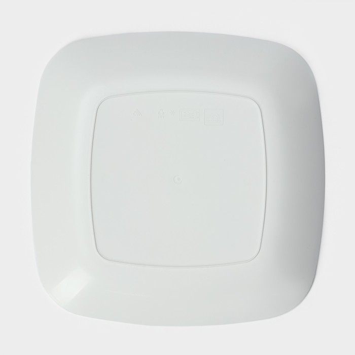 Тарелка плоская &laquo;Квадро&raquo;, 22&times;22 см, цвет белый