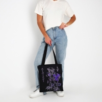 Шопер &laquo;Аниме&raquo; 35х0.5х40 см, отд без молнии, без подклада, чёрный