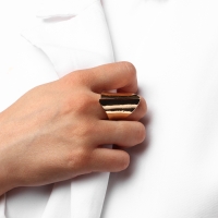 Кольцо металл &laquo;Тренд&raquo; лепестки крупные, цвет золото, размер 16