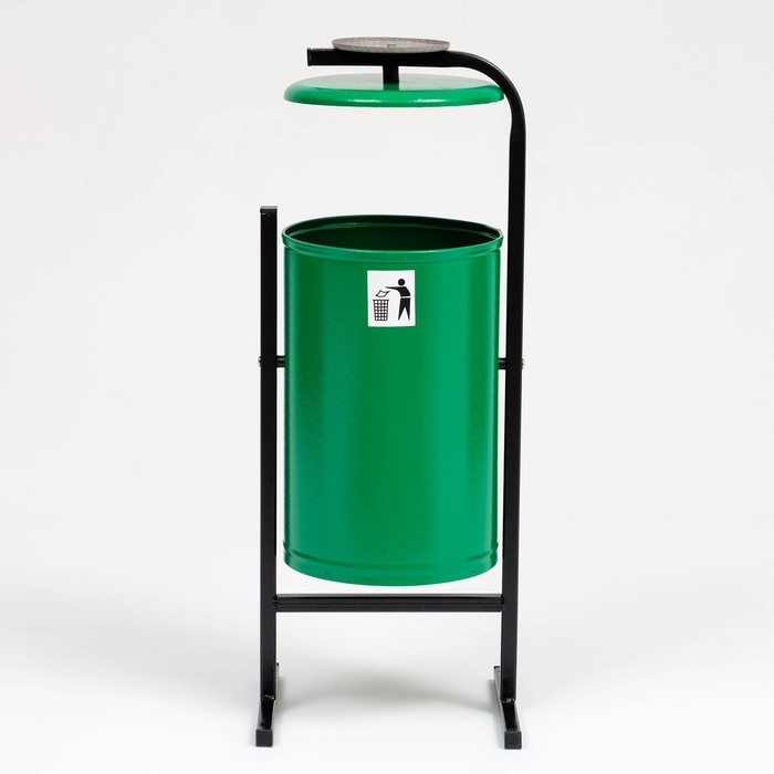 Урна уличная &laquo;Космос&raquo; 21 л, 32 х 82,5 х 28,5 см, зеленая, бак 0,6 мм