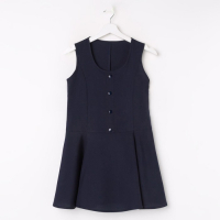 Школьный сарафан для девочки, цвет синий, рост 146