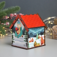 Новогодний чайный домик "С Любовью" 10,5х9,5х12 см Новогодний чайный домик "С Любовью" 10,5х9,5х12 см