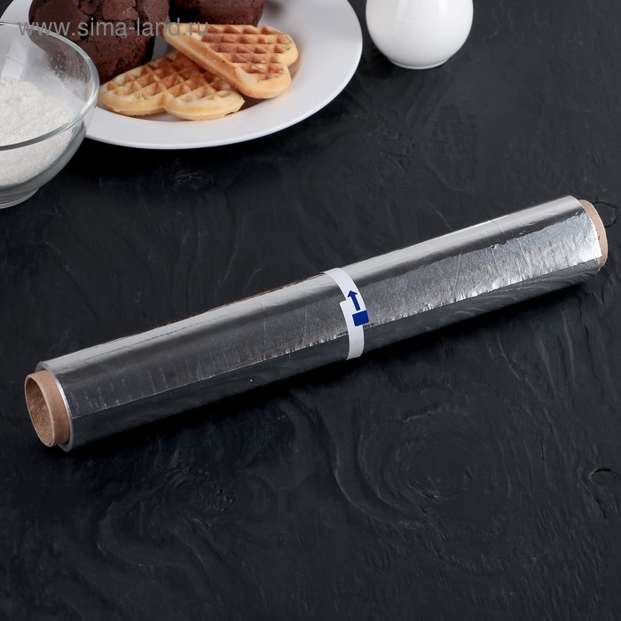 Фольга пищевая алюминиевая &laquo;Стандарт&raquo;, 29 см &times; 50 м, 9 мкм