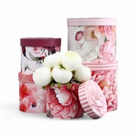 Набор шляпных коробок для цветов 5 в 1, упаковка подарочная, «Бутон», 16 х 14 см - 22 х 19,5 см Набор шляпных коробок для цветов 5 в 1, упаковка подарочная, «Бутон», 16 х 14 см - 22 х 19,5 см