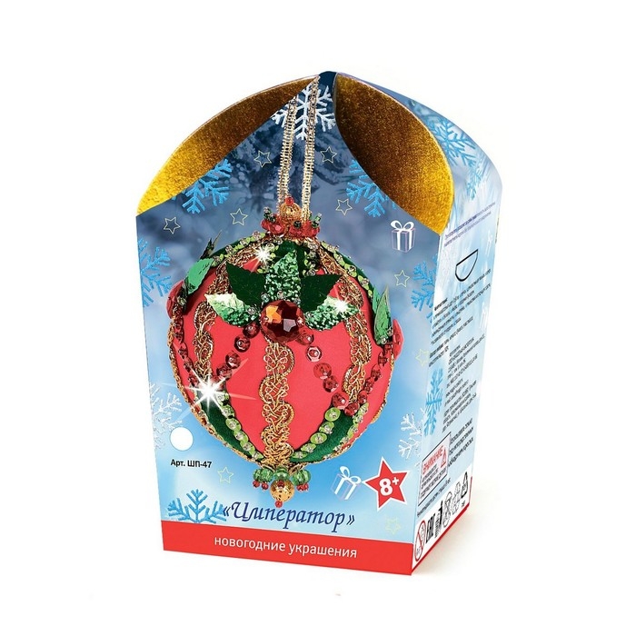 Новогодний шар из пайеток &laquo;Император&raquo;