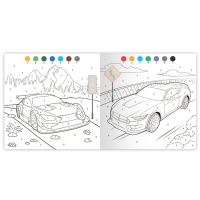 Раскраска по номерам с наклейками &laquo;Крутые гонки&raquo;, 16 стр.