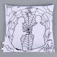 Хэллоуин. Наволочка под раскраску &laquo;Паутина&raquo;, 30 х 30 см