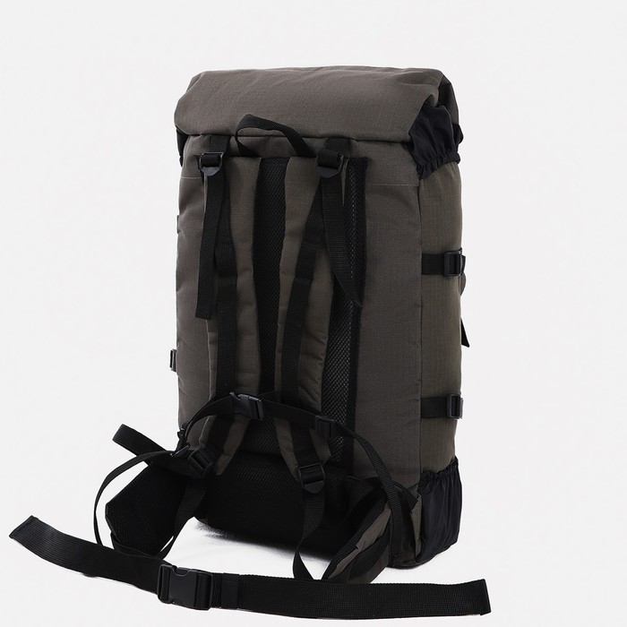 Рюкзак туристический, 50 л, отдел на молнии, 3 наружных карманов, Huntsman, цвет хаки