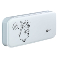 Пенал-футляр пластиковый 90 х 204 х 28 мм, Феникс "Овечки" белый 61989 Пенал-футляр пластиковый 90 х 204 х 28 мм, Феникс "Овечки" белый 61989