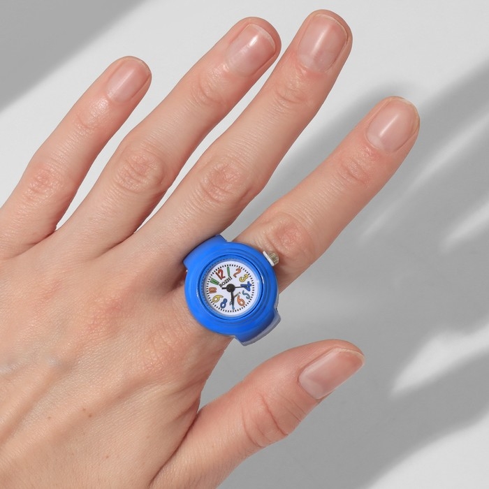 Кольцо «Время» часы мульти, цвет голубой Кольцо «Время» часы мульти, цвет голубой