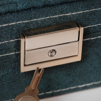 Подставка для украшений &laquo;Шкатулка&raquo; универсальная, флок, 28&times;19&times;6,5, цвет морской