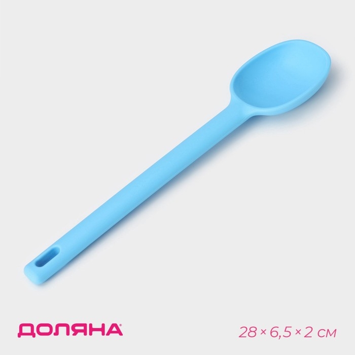 Ложка Доляна &laquo;Люкс&raquo;, 28&times;6,5&times;2 см, цвет голубой