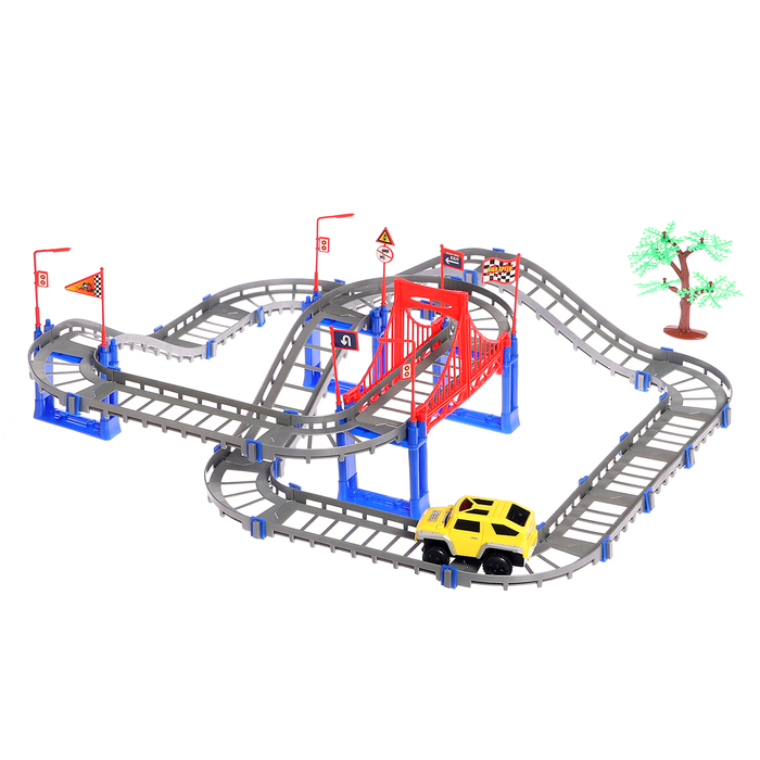 Детский автотрек &laquo;Крутой вираж&raquo;, работает от батареек
