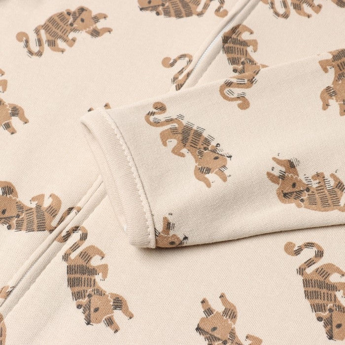 Комбинезон детский (3 шт.), цвет бежевый/зелёный/белый, рост 74 см