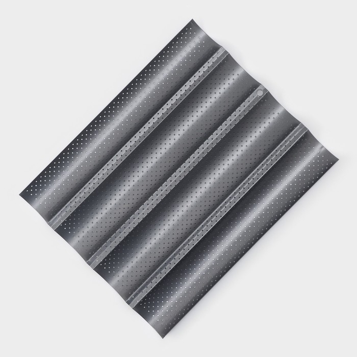 Форма для выпечки перфорированная Доляна &laquo;Багет&raquo;, 38&times;31&times;2,5 см, антипригарное покрытие