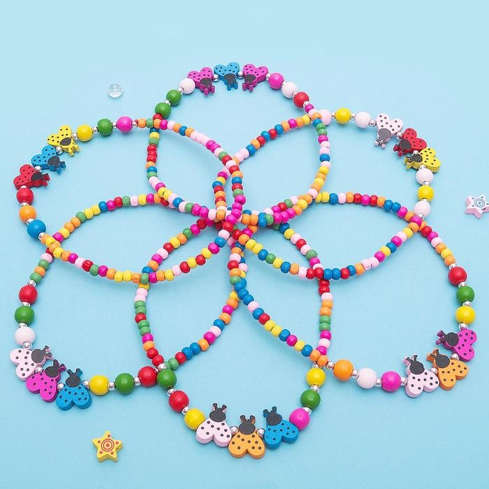 Бусы детские &laquo;Выбражулька&raquo; божьи коровки, 40 см, цвет МИКС