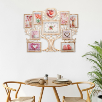 Часы настенные интерьерные, фоторамка - коллаж "Семейное дерево", бесшумные, 51.5 х 65 см Часы настенные интерьерные, фоторамка - коллаж "Семейное дерево", бесшумные, 51.5 х 65 см