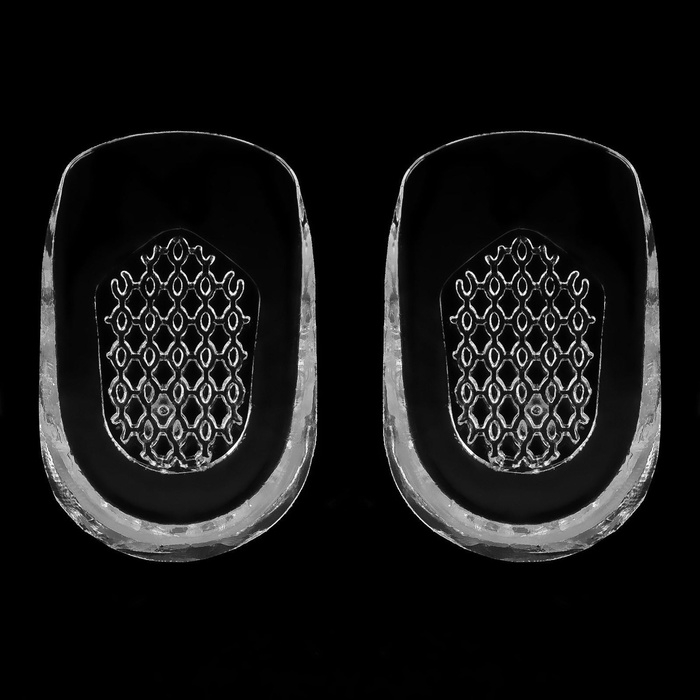 Подпяточники для обуви, с протектором, силиконовые, 10 &times; 6 см, пара, цвет прозрачный