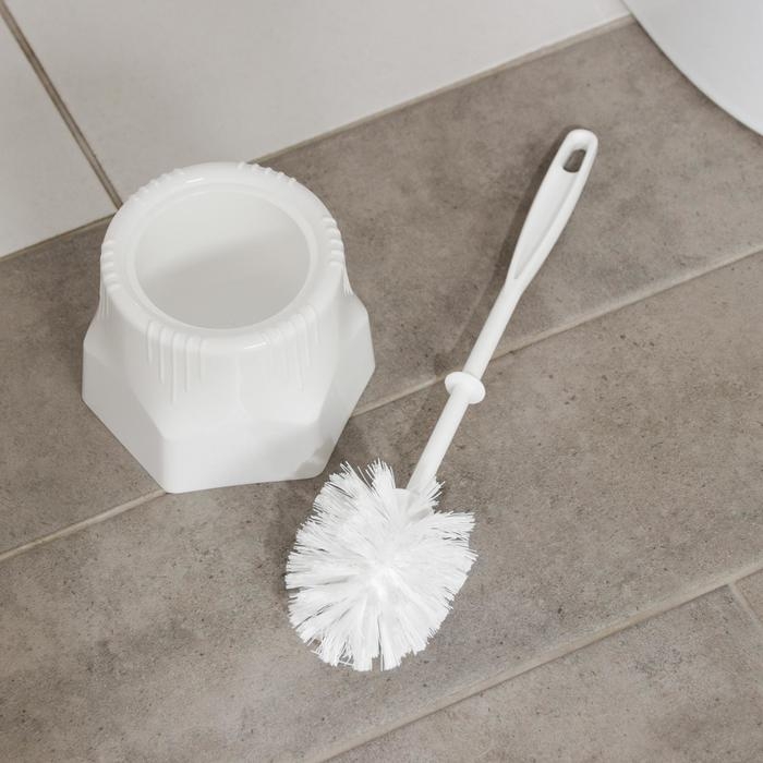 Ёршик для унитаза с подставкой &laquo;Лотос&raquo;, 13,5&times;13,5&times;34,5 см, цвет МИКС