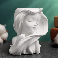 Фигурное кашпо "Девушка с длинными волосами" 6х8х9см Фигурное кашпо "Девушка с длинными волосами" 6х8х9см