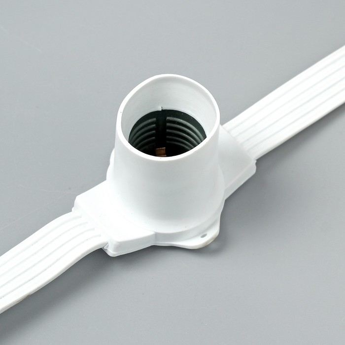 Гирлянда &laquo;Белт-лайт&raquo; 50 м, IP65, 5W, белая каучуковая нить, шаг 15 см, Е27 (без ламп), 220 В