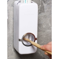 Держатель для зубных щёток и выдавливатель для зубной пасты Доляна, 15,5&times;6&times;6 см (для пасты), 11,5&times;5,5&times;3,5 см (для щёток), цвет МИКС