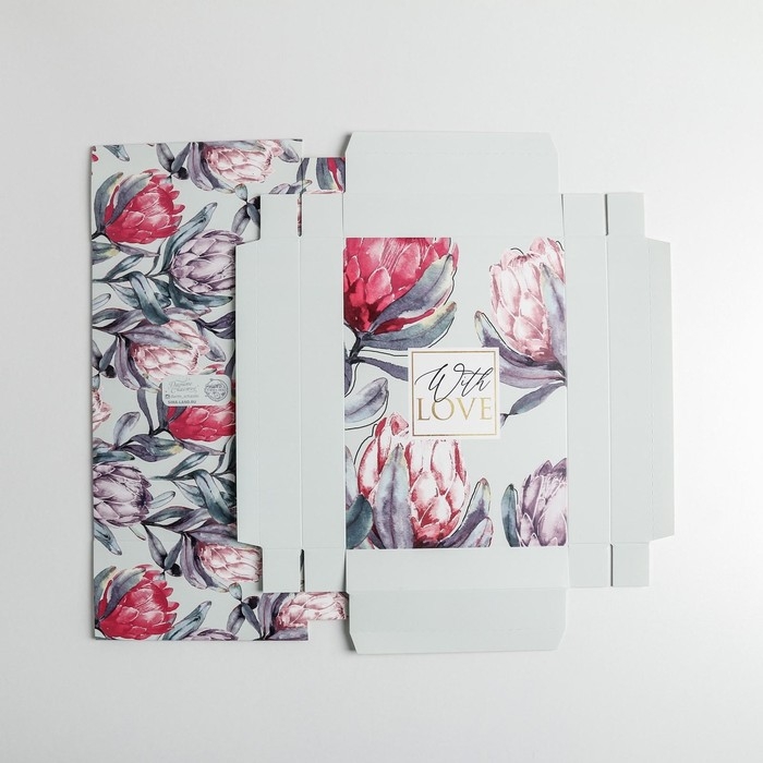 Коробка подарочная складная, упаковка, &laquo;Цветочная&raquo;, 21 х 15 х 7 см