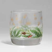 Новый год. Стакан стеклянный &laquo;Зимний букет&raquo;, 310 мл